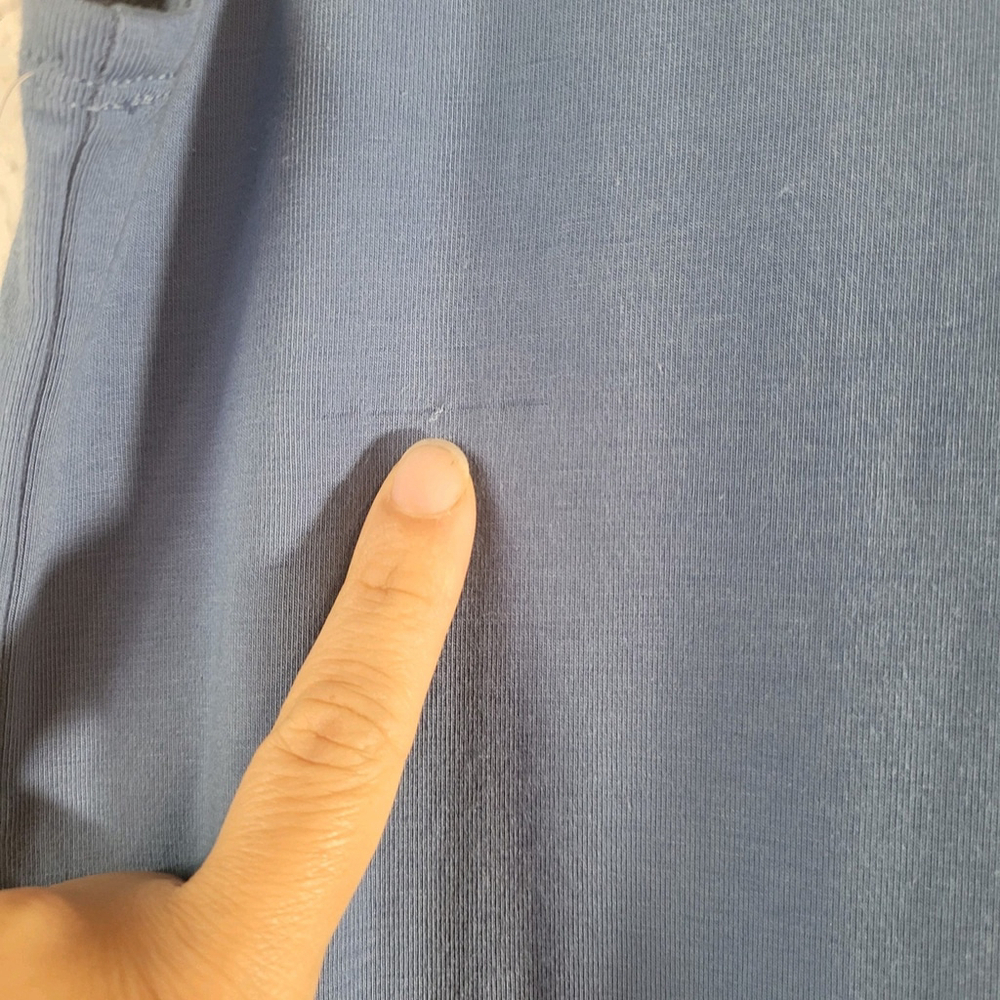 168$ Eileen Fisher Women's Organic Cotton Crew Neck Dress Blue Small Sleeveless. - Picture 6 of 13